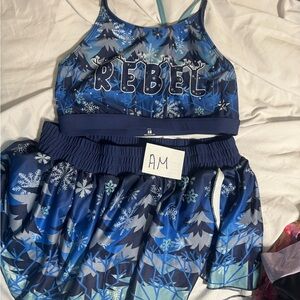 Rebel athletic adult medium Short and bra set